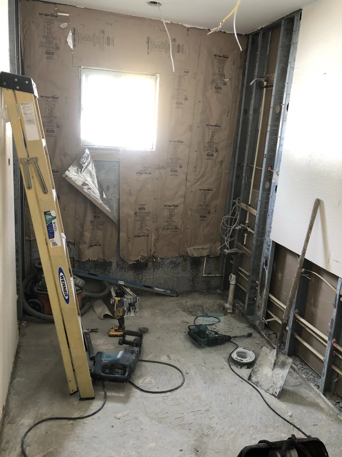 Bathroom during demolition